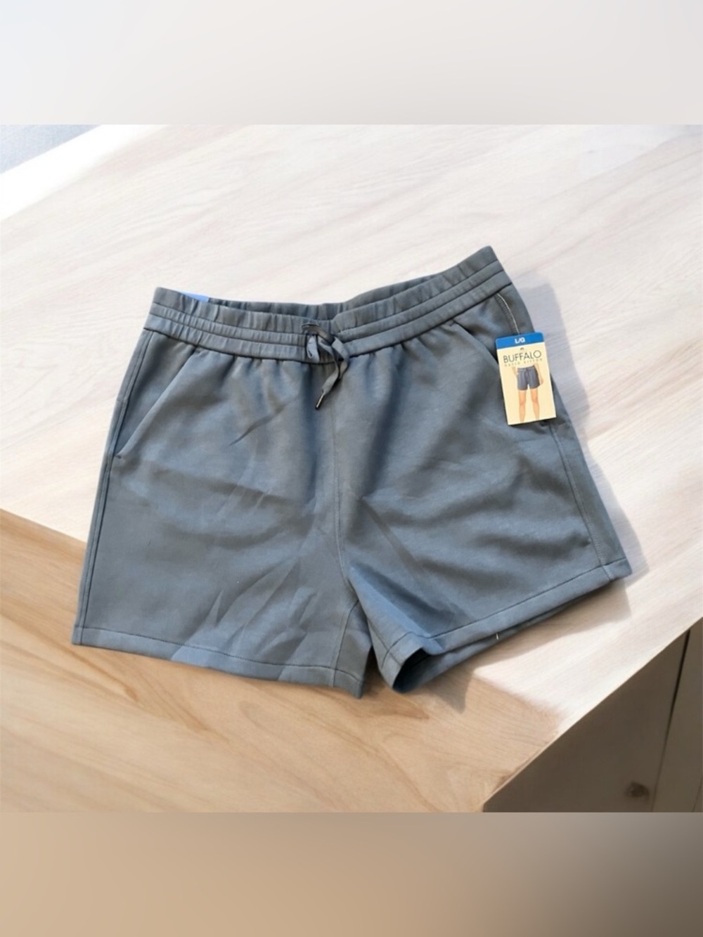 NEW Buffalo David Bitton Women's High-rise Soft Lux Short Size Large Blue - Picture 1 of 9